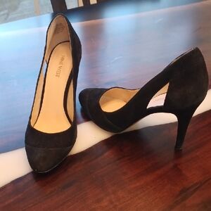 Nine West Classic Black Suede Heels
